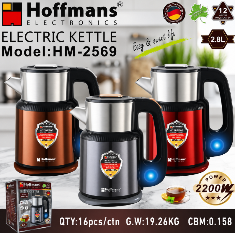 Hoffmans HM-2569 Smart Electric Kettle (2.8L | 2200W)
