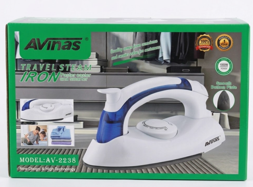 Avinas 1000W Travel Steam Iron | Model: AV-2238
