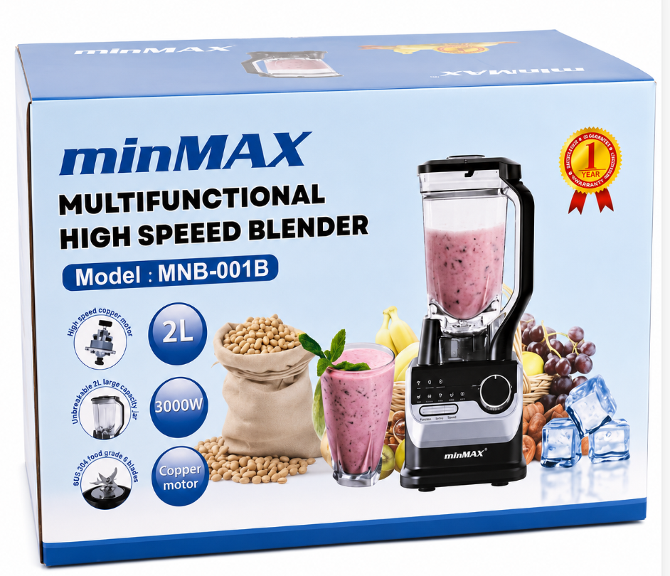 minMAX® Multifunctional High-Speed Blender (Model: MNB-001B)