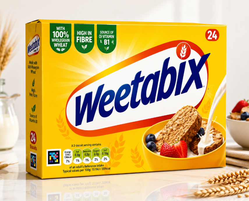 Weetabix Original Whole Grain Breakfast Cereal – 24 Biscuits