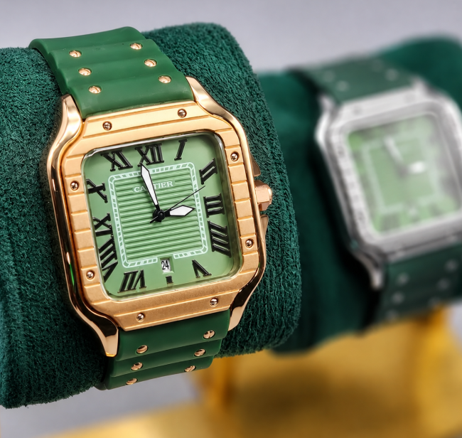 Cartier Santos Luxury Wristwatch – Rubber Strap