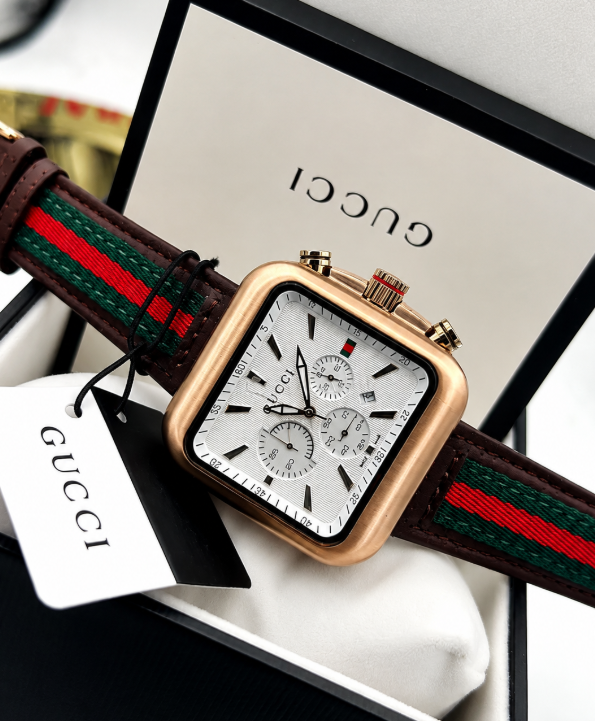 Luxury Gucci Chronograph Wristwatch – Fabric Strap