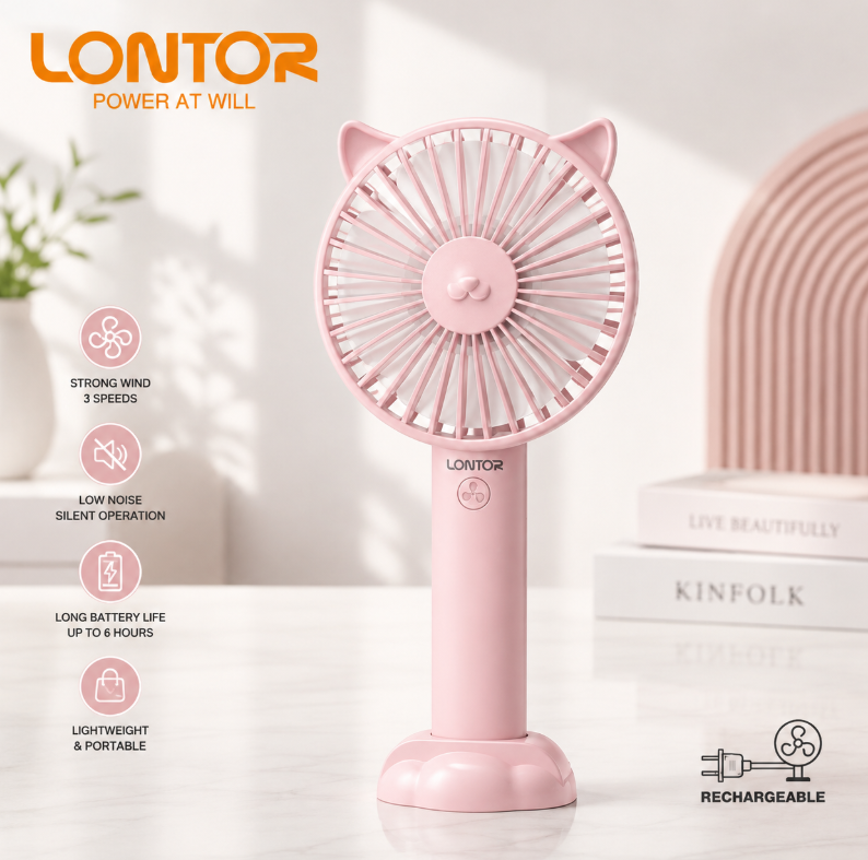 Lontor  Portable Plastic Mini USB Fan