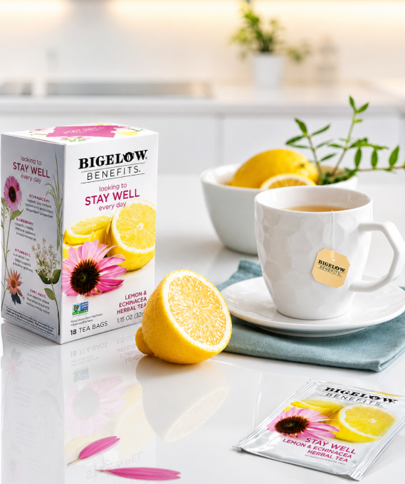 Bigelow Benefits Stay Well Lemon & Echinacea Herbal Tea