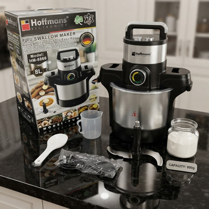 Hoffmans  Fufu Swallow Maker, Yam Pounder & Food Mixer 8L
