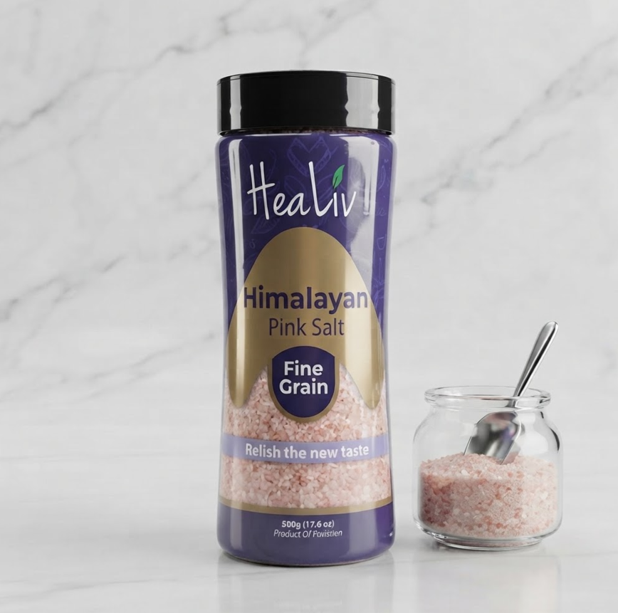 Healiv Himalayan Pink Salt Fine Grain 500g