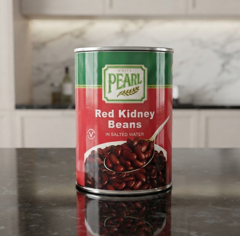 White Pearl Red Kidney Beans in Salted Water